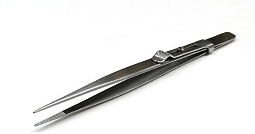 TWEEZERS GEM STONE DIAMOND TWEEZER SLIDE LOCKING MEDIUM TIP STAINLESS