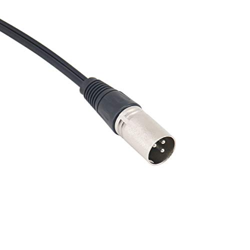 Splitter XLR Cable-Tan QY 3 Pin XLR Splitter Y-Adapter Male to 2 Female DMX Cable, mic preamp, Splitter Patch Cable (0.3m/1ft)