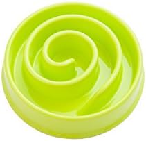 Gefry Interactive Fun Slow Feeder Bowl for Dogs &amp; Cats (Green)