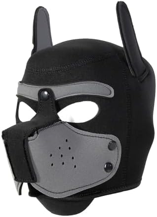 Halloween SM Maschera Da Cucciolo Per Adulti In Neoprene – Unisex, Regolabile, Perfetta Per Cosplay E Feste - copertina