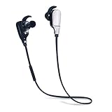 Ansion Bluetooth Wireless Sports 4.1 Lightweight HD Noise Cancelling In-Ear Headphones with Mic,  Black