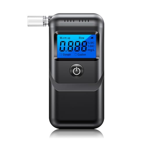 YYBNN Breathalyzer, Alcohol Breathalyzer Tester with LCD Digital Display, Portable Breathalyzer for Home and Party Use (Includes 10 Mouthpieces)