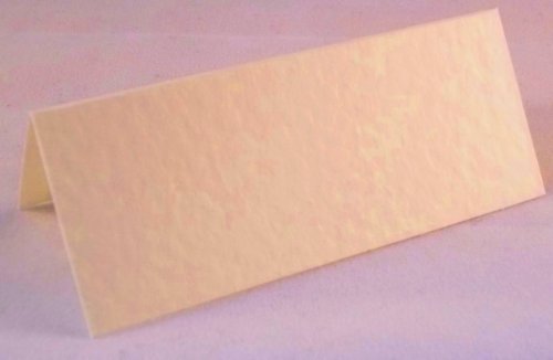 100 x Hammered Cream Blank Wedding Table Name Place Cards