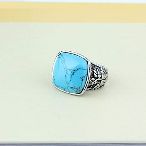 Promsup Boho 925 Silver Jewelry Rings Turquoise Gemstones Women Men Wedding Fashion Gift (10)