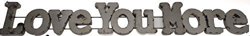 RUSTIC METAL LETTERS HANDMADE SIGNS (Love You More)
