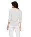 Made By Johnny WT1036 Womens V Neck 3/4 Sleeve Dolman Top with Side Shirring XL White