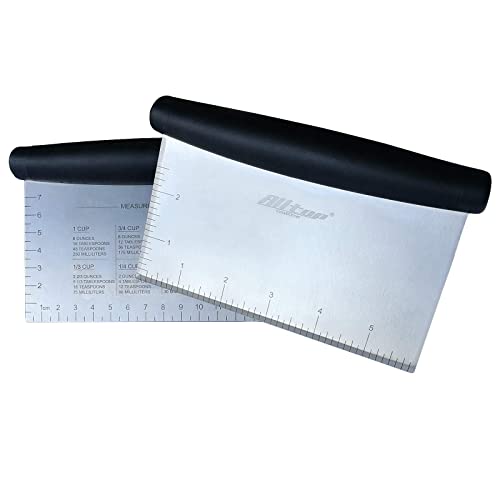 ALLTOP® Bench Scraper & Chopper,Stainless Steel Blade Knife,Pastry