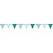 12ft Teal Polka Dot and Striped Pennant Banner