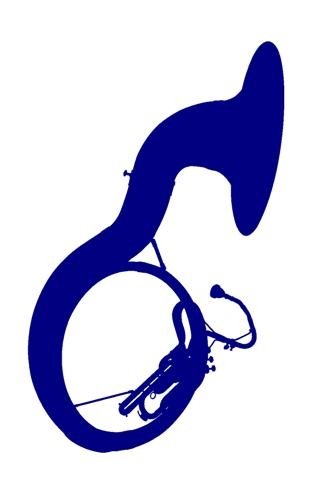 Tuba 2 Decal Sticker - Peel and Stick Sticker Graphic - - Auto, Wall, Laptop, Cell, Truck Sticker for Windows, Cars, Trucks