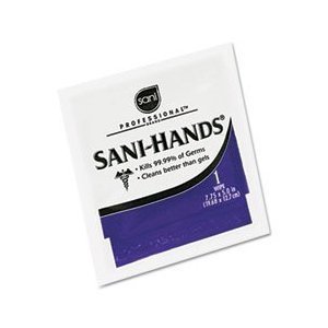 Sani-Hands Hand Sanitizer Wipes 100 Packets Per Box