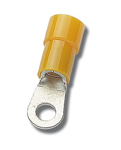 YELLOW ISOLATED EYELET HOLE Ø6, 10 PIECES