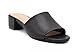 Rampage Women's Malista Peep Toe Slip On Backless Block Low Heel Mule