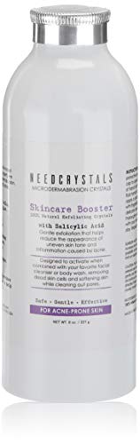 NeedCrystals Microdermabrasion Crystals, DIY Face Scrub with Salicylic Acid. Natural Facial Exfoliator Improves Acne Scars, Blackheads, Pore Size, Blemishes & Skin Texture. 8 oz