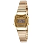 Casio Women’s LA670WGA-9 Gold Stainless-Steel Quartz Watch with Digital Dial