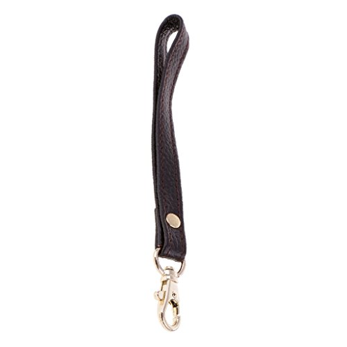 Dovewill Genuine Leather Wristlet Wrist Bag Strap Handbag Purse Wallet Handle Bag Accessories - Coffee
