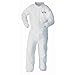 Kleenguard A10 Light Duty Coveralls (10468), Zip Front, Elastic Wrists, Breathable Material, White, Large, 25 / Case