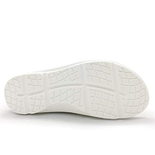 FUNKYMONKEY Women's Thong Flip Flop Ultra Soft Arch Support Sandals (10 M US, White) | Pricepulse
