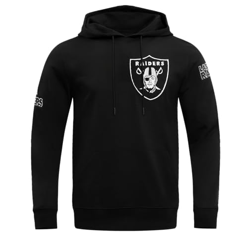 Pro Standard Mens NFL Las Vegas Raiders Classic Chenille Pull Over Hoodie Black M