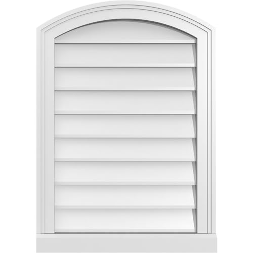 20"W x 28"H Arch Top Surface Mount Signature Urethane Gable Vent: Non-Functiona…