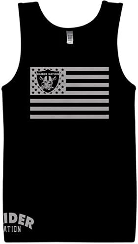 Millionaire Mentality Nation Flag Black Tank Top (Large) Silver &amp; Black