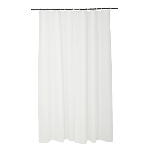 Douceur dInterieur Vitamin Shower Curtain PEVA, 180 x 200 x 0.01 cm, white, 180 x 200cm