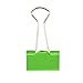 JAM PAPER Colorful Binder Clips - Small - 3/4 Inch (19 mm) - Green Binderclips - 25/Pack