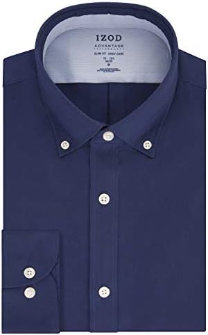 IZOD Men's Dress Shirt Slim Fit Stretch 