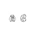 14k White Gold Replacement Earring Backs (1 Pair) for 0.6 mm thick earring posts