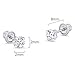 14k White Gold Tiny 2mm Basket Round Solitaire Cubic Zirconia Screw Back Baby Girls Earrings