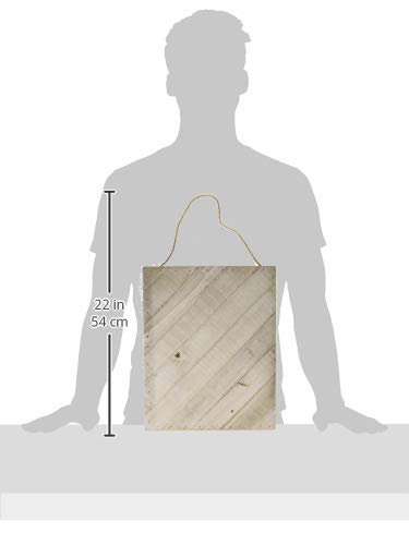 Hampton Art Weathered Jillibean Soup Mix The Media Diagonal Wooden Plank, 12" x 15"