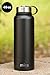 MIRA 40 Oz Stainless Steel Vacuum Insulated Wide Mouth Water Bottle | Thermos Keeps Cold for 24 hours, Hot for 12 hours | Double Walled Powder Coated Travel Flask | Black