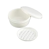 Line Walker Seal Soap Case Travel Portable with lid Draining Soap Dishes Round