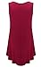 JollieLovin Womens Sleeveless Comfy Plus Size Tunic Tank Top With Flare Hem - Wine Red, L