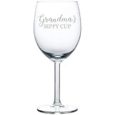 MIP Brand Wine Glass Goblet Grandma's Sippy Cup Grandmother Funny (10 oz)