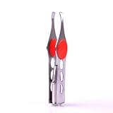 Make Up LED Light Silver Stainless Steel Eyelash Eyebrow Hair Removal Tweezer 02