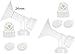 Nenesupply Pump Parts with 24mm Flanges Compatible with Medela Breastpump Incl. Flange Breastshield Valve Membrane for Pump in Style Symphony Swing Not Original Medela Pump Parts