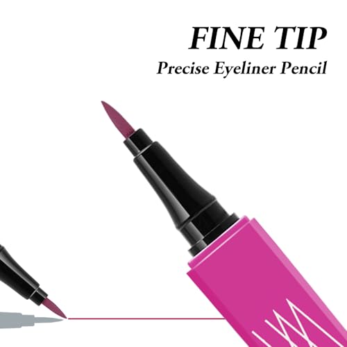 AFGHOUZ COLORFUL LIQUID EYELINER PEN, MATTE EYE LINER MAKEUP PENCIL, INK EYELINER WITH SPONGE TIP, HIGHLY PIGMENTED AND WATERPROOF