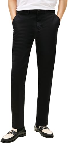 Pantalón Chino Hombre Core Harlem Essential Twill Relaxed Fit, Negro (Black), 33W/36L