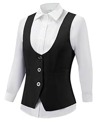 V VOCNI Suit Vest for Women Waistcoat Vest Vintage