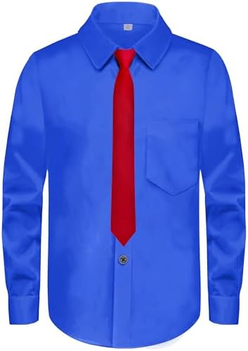 light blue dress shirt with red tie Amazon.com: King Formal Wear Elegant Boys Button Down Light Blue (704) Dress  Shirt/Necktie/Hanky (4): Clothing, Shoes & Jewelry