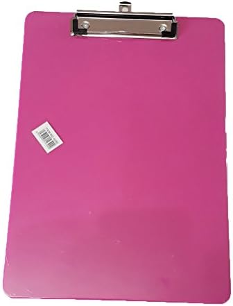 A4 Rigid Plastic Clipboard With hanging Durable with Rounded Corners Color choice (Pink)