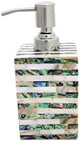 Opulent Homes Soap Dispenser With Multiple Lines Mother Of Pearl Multi Standard