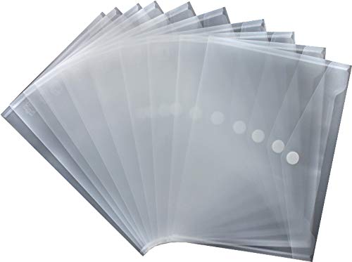 A4 Document Case with Velcro Closure, Clear (Pack of 10)