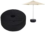 Canopy Patio Beach Round Umbrella, tent Base Weightbag, Banner Cross Base Weight sand Bag DURABLE 18'' black