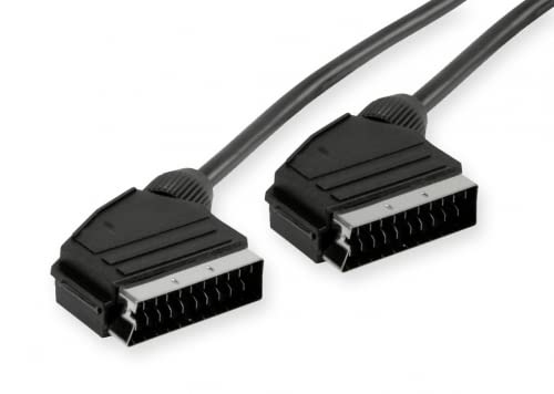 Mr. Gadget's Solutions 1meter Scart Lead Male to Male Video Audio 21 Pins Cable Compatible with Tv Dvd Vhs Cable Sky