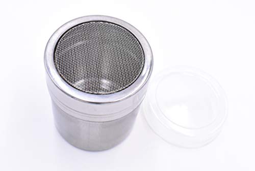 Stainless Steel Chocolate Shaker Icing Sugar Powder Cocoa Flour Coffee Sifter Cooking Tools Lid Chocolate Shaker Cocoa