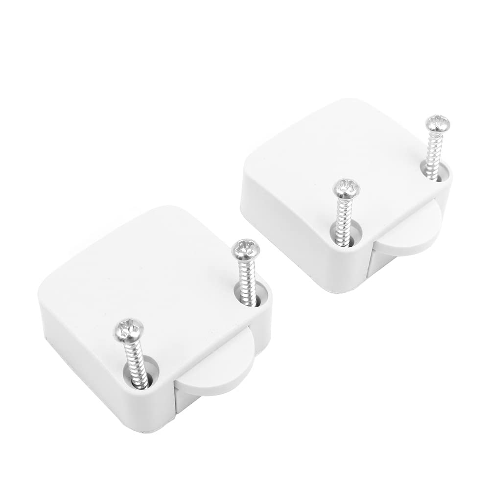 Tiardey 2Pcs Cabinet Lamp Switch, Wardrobe Touch White Switches, Normally Closed Wardrobe Touch Switch for Close Open Door Drawers On Off Light Switch
