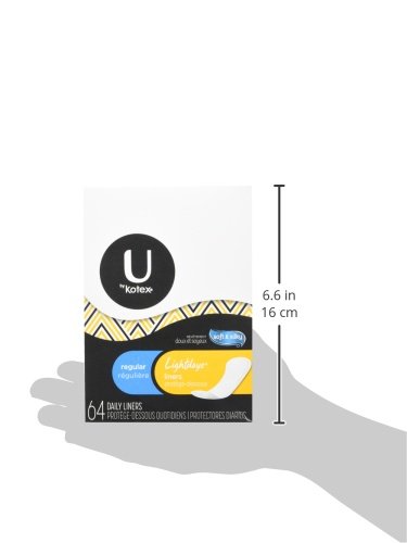 Kotex Natural Balance Lightdays Liners, Regular -64 ct.
