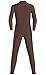 JustinCostume Kids Spandex Turtleneck Full Body Unitard Costume, 12, Brown