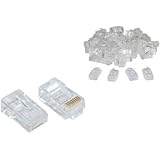 100 x RJ45 Ends Crimps Cat5E Connectors Plugs LAN Cat 5